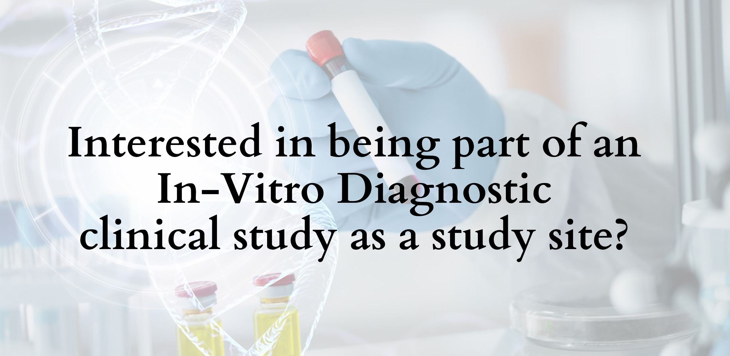 InVitro Diagnostic Study Site Form MCRA